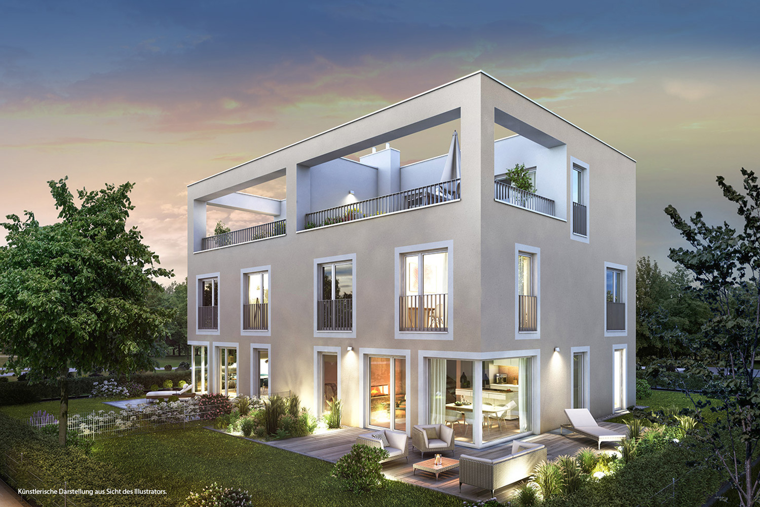 HI-Wohnbau „ARMONIA – DOPPELHAUS-VILLA“ in München-Pasing