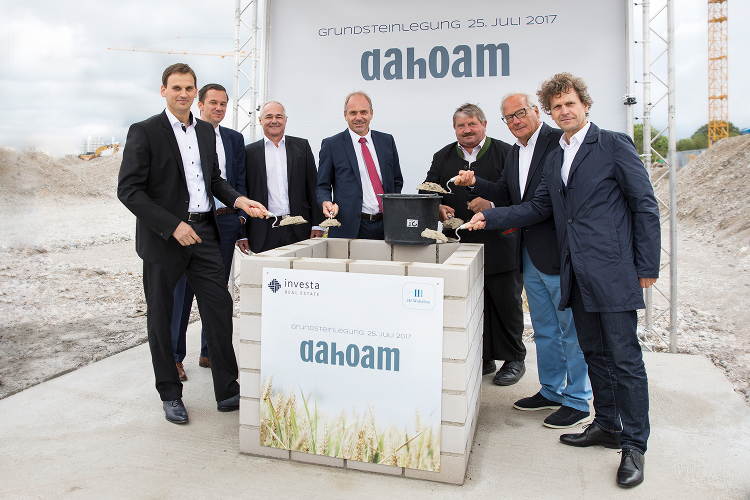 HI-Wohnbau Grundsteinlegung dahoam „dahoam“ in Vaterstetten