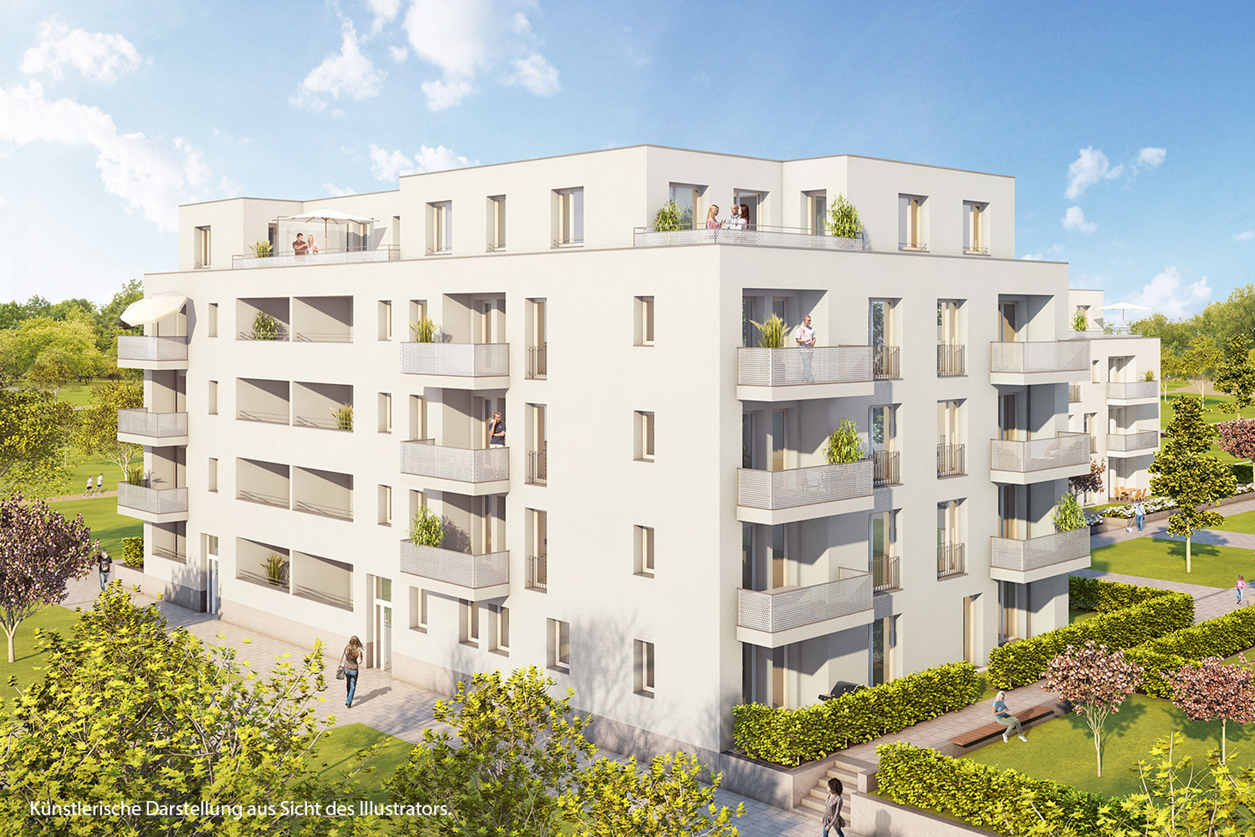 HI-Wohnbau Illustration Projekt Parkview Schwabing „PARKVIEW“ in Schwabing