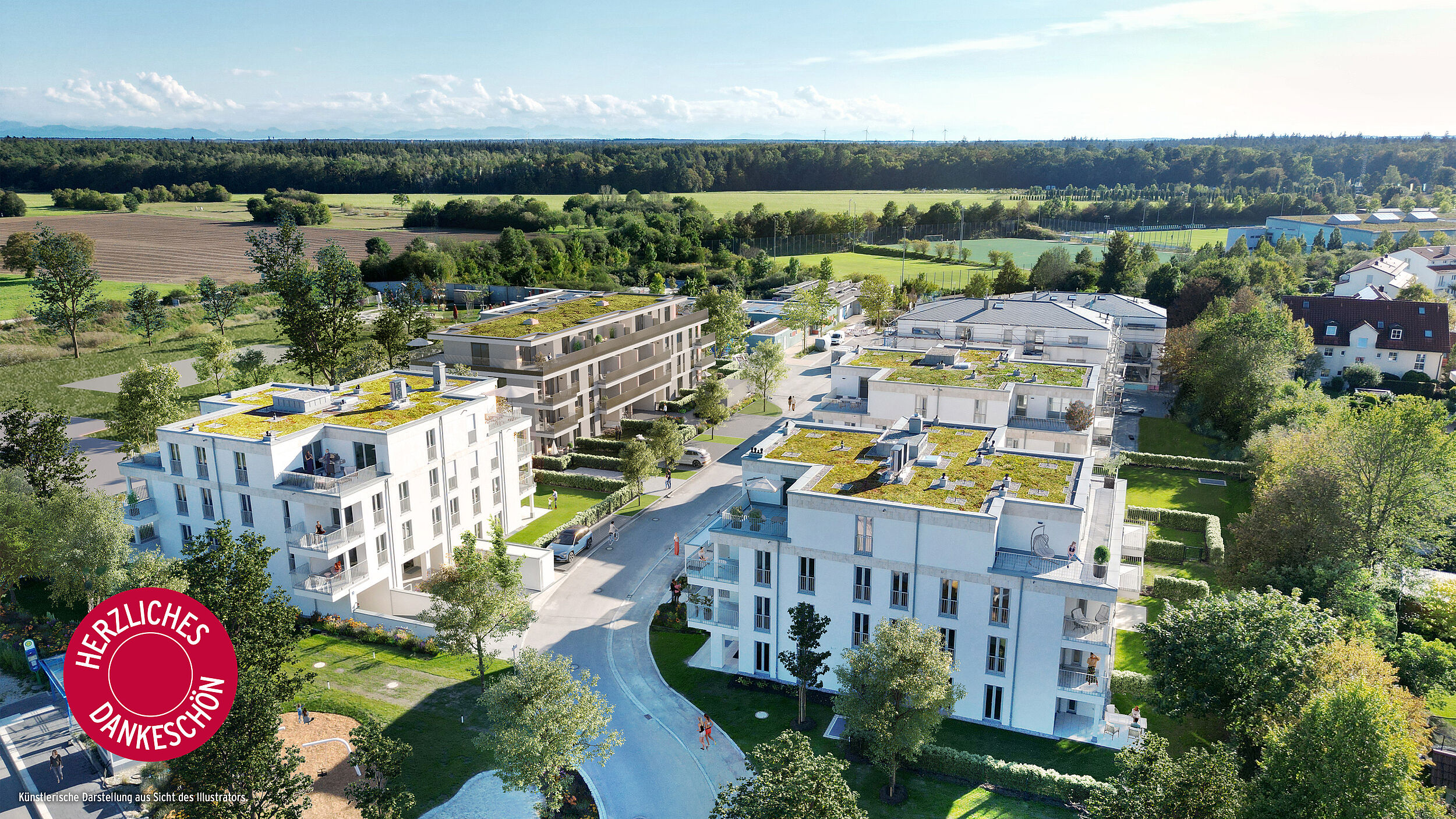 HI-Wohnbau MAX3+ Luftbild EIN HERZLICHES DANKESCHÖN AN ALLE KÄUFER