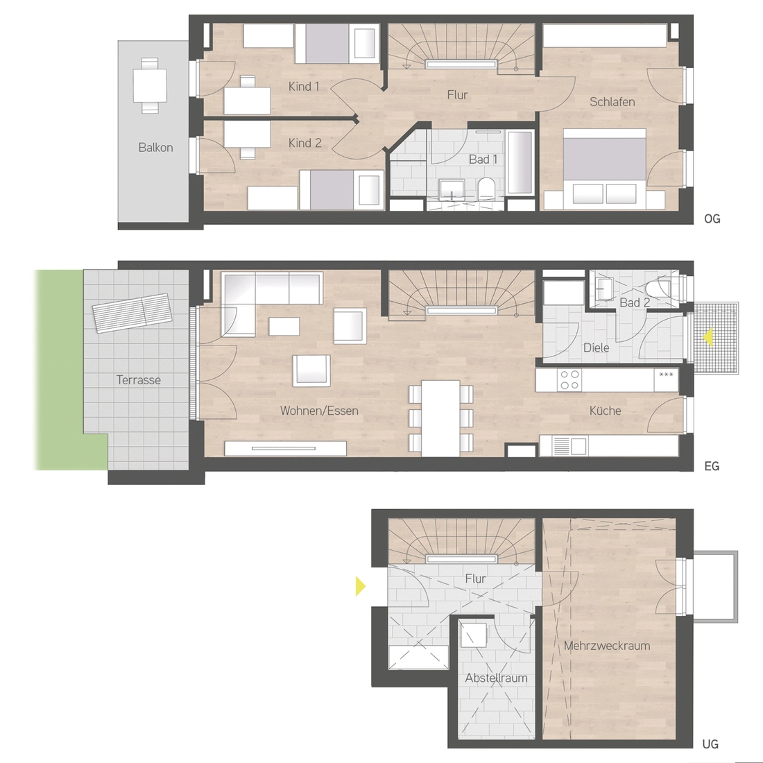 HI-Wohnbau SONNENANGER Grundriss