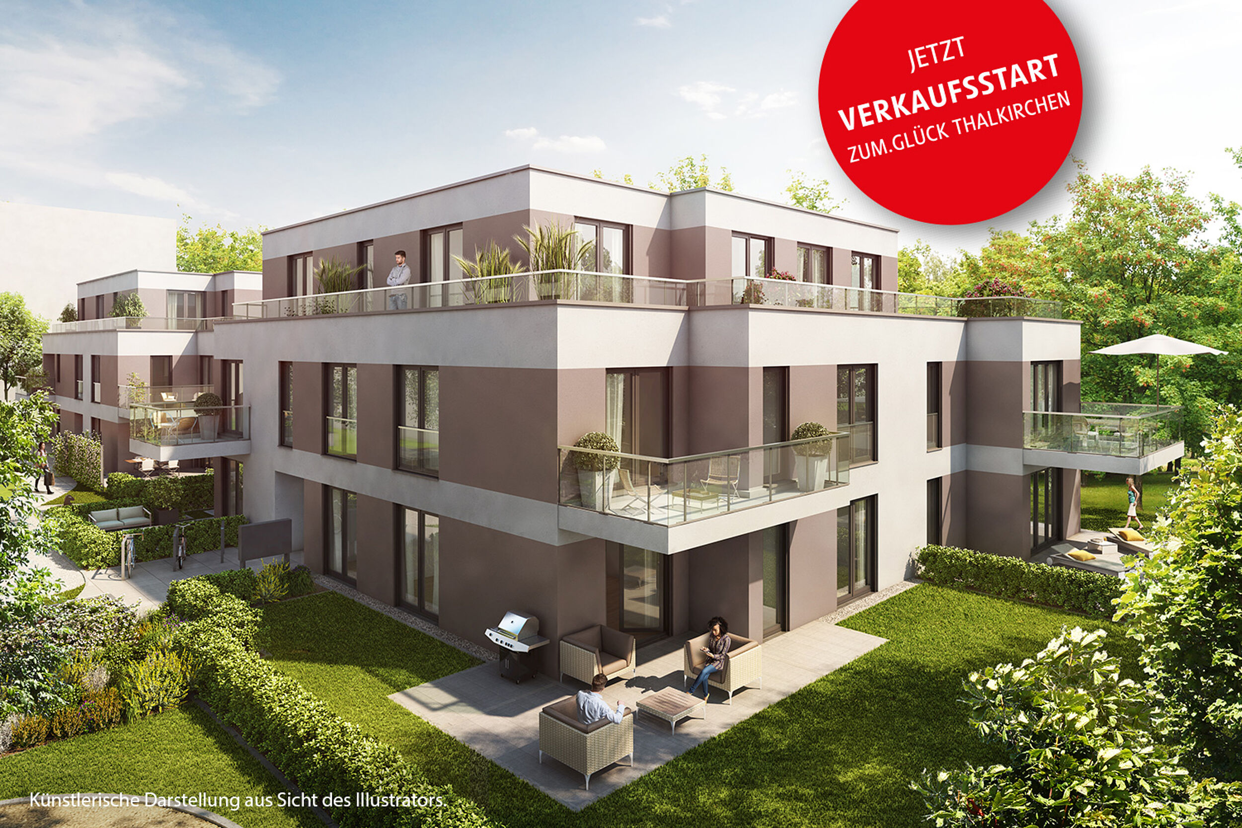 HI-Wohnbau Illustration Projekt Thalkirchen „ZUM.GLÜCK“