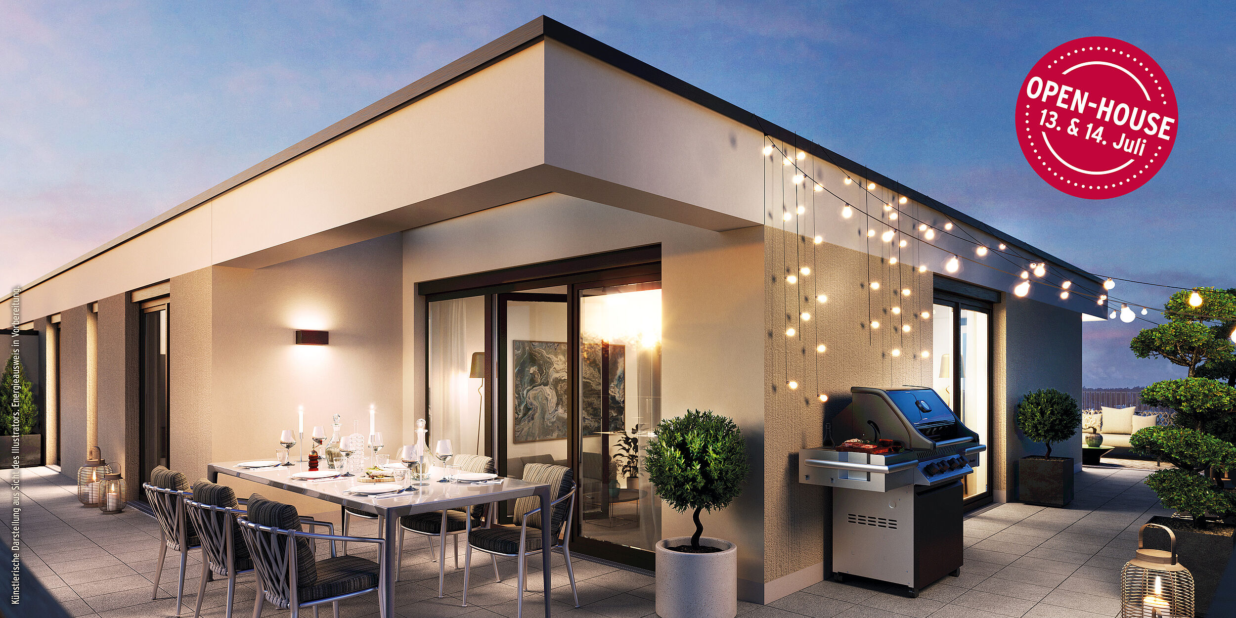 HI-Wohnbau MAX3+ Außenillustration MAX<sup>3+</sup> – GRÜNE TRAUMLAGE IN NEURIED 